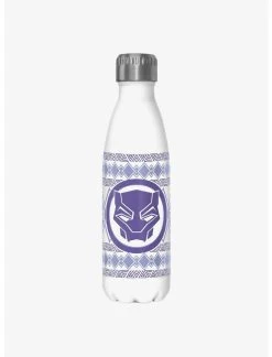 Null Marvel Black Panther King T'Challa Emblem Water Bottle