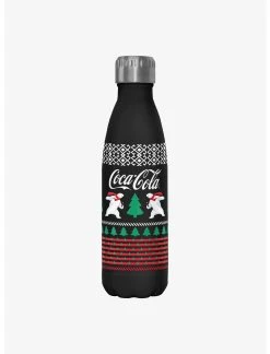 Null Coke Coca-Cola Polar Bear Christmas Water Bottle