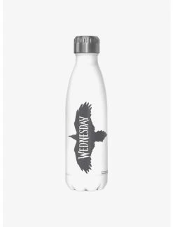 Null Wednesday Nevermore Raven Water Bottle