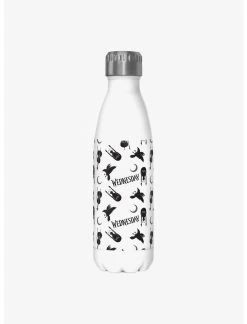 Null Wednesday Icons Pattern Water Bottle