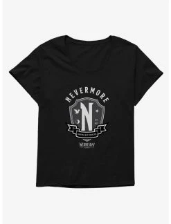 Null Wednesday Nevermore Academy Emblem Womens T-Shirt Plus Size